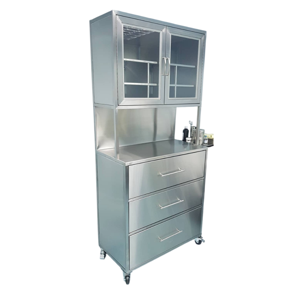 [COD: FA-GAB04] Gabinete para almacenaje de 2 puertas y 3 gavetas